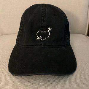 Adjustable Pacsun Black Heart Cap